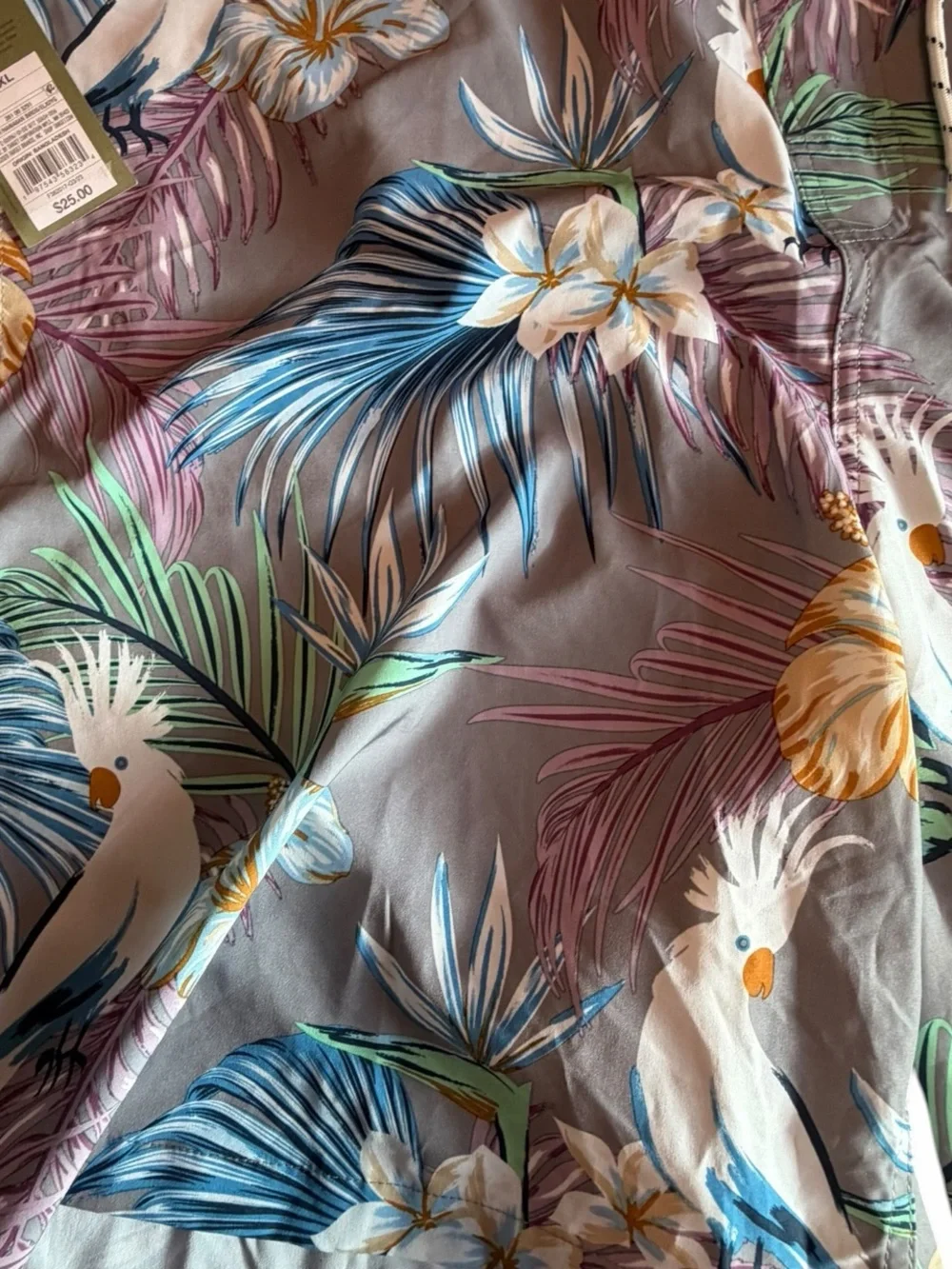 NWT Goodfellow Tropical Cockatoo Floral Board Shorts XXL